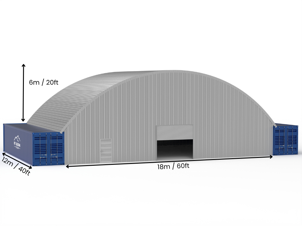 Coberturas de Contêiner de Aço - 60ft x 40ft x 20ft (18m x 12m x 6,1m)