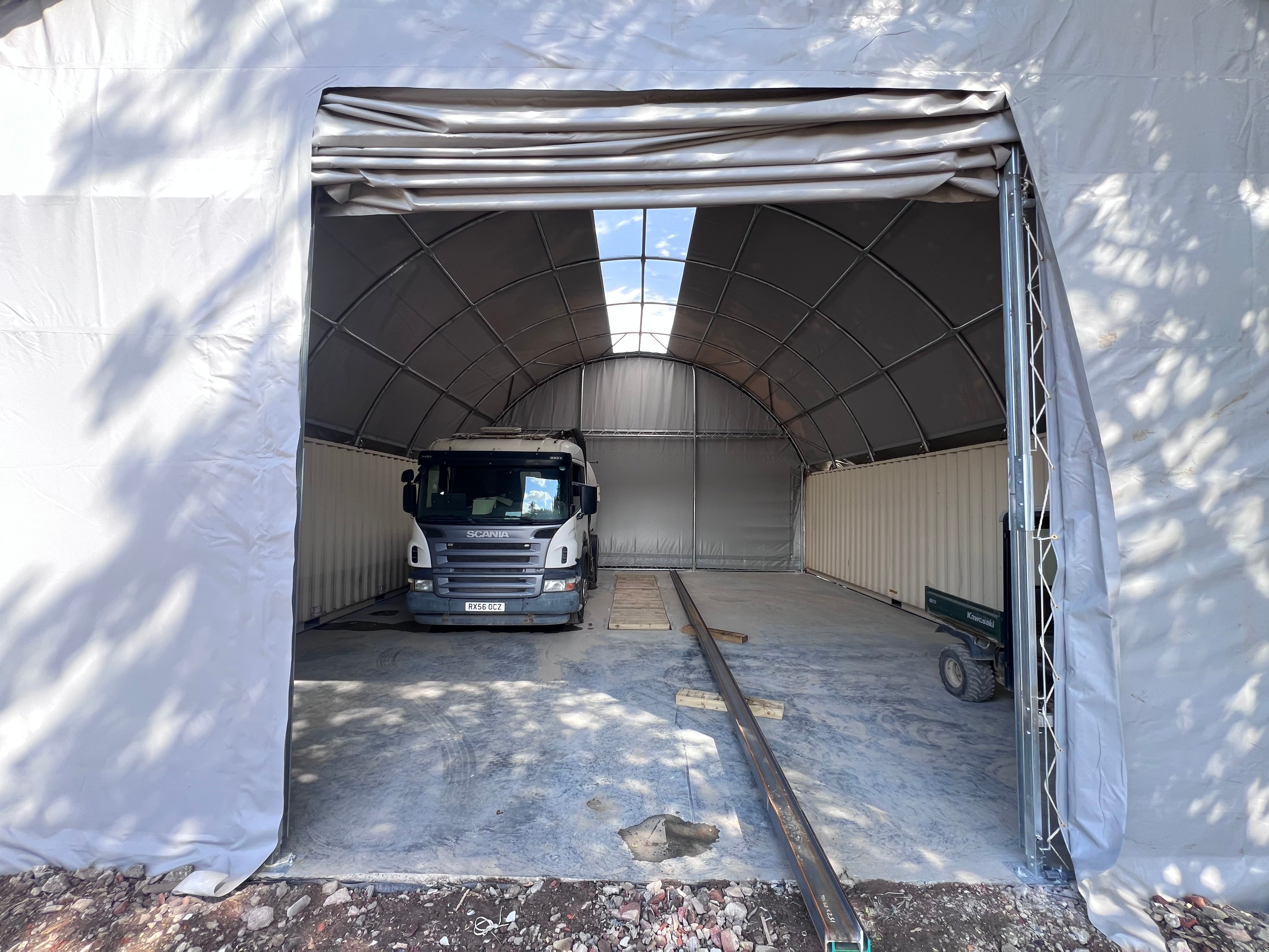 Coberturas de contêineres - 40 pés x 40 pés x 15 pés (12m x 12m x 4,5m)