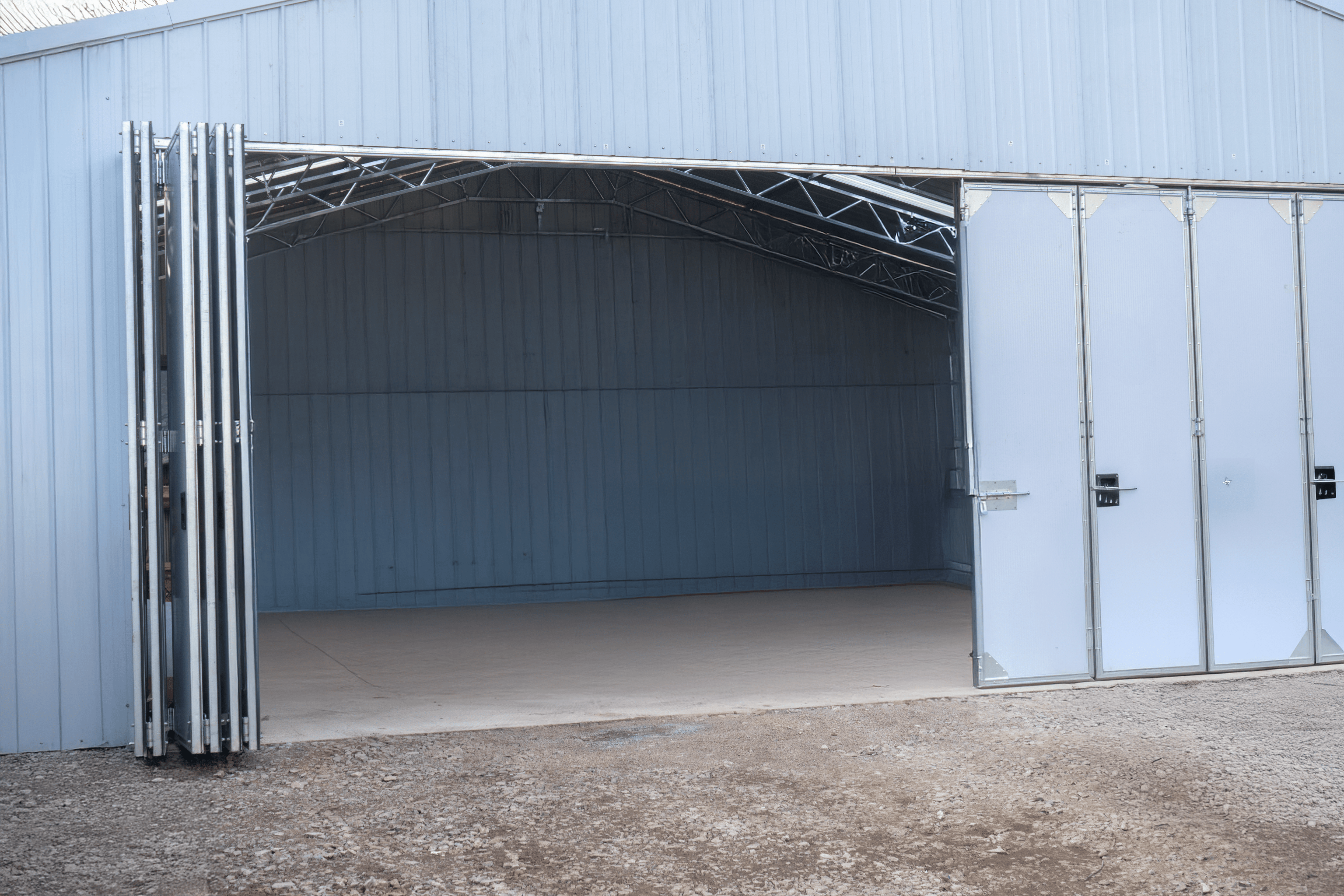 Hangar de aeronaves em aço