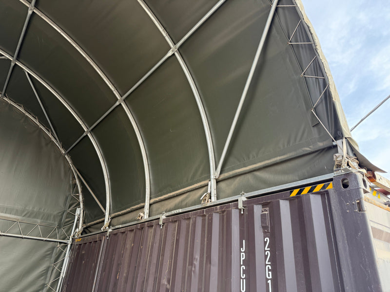 Painel Traseiro Fechado para Toldos de Contêiner