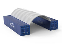 Coberturas de contêineres - 20 pés x 40 pés x 6,5 pés (6m x 12m x 2m)