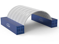 Coberturas de contêineres - 33 pés x 40 pés x 12 pés (10m x 12m x 3,6m)